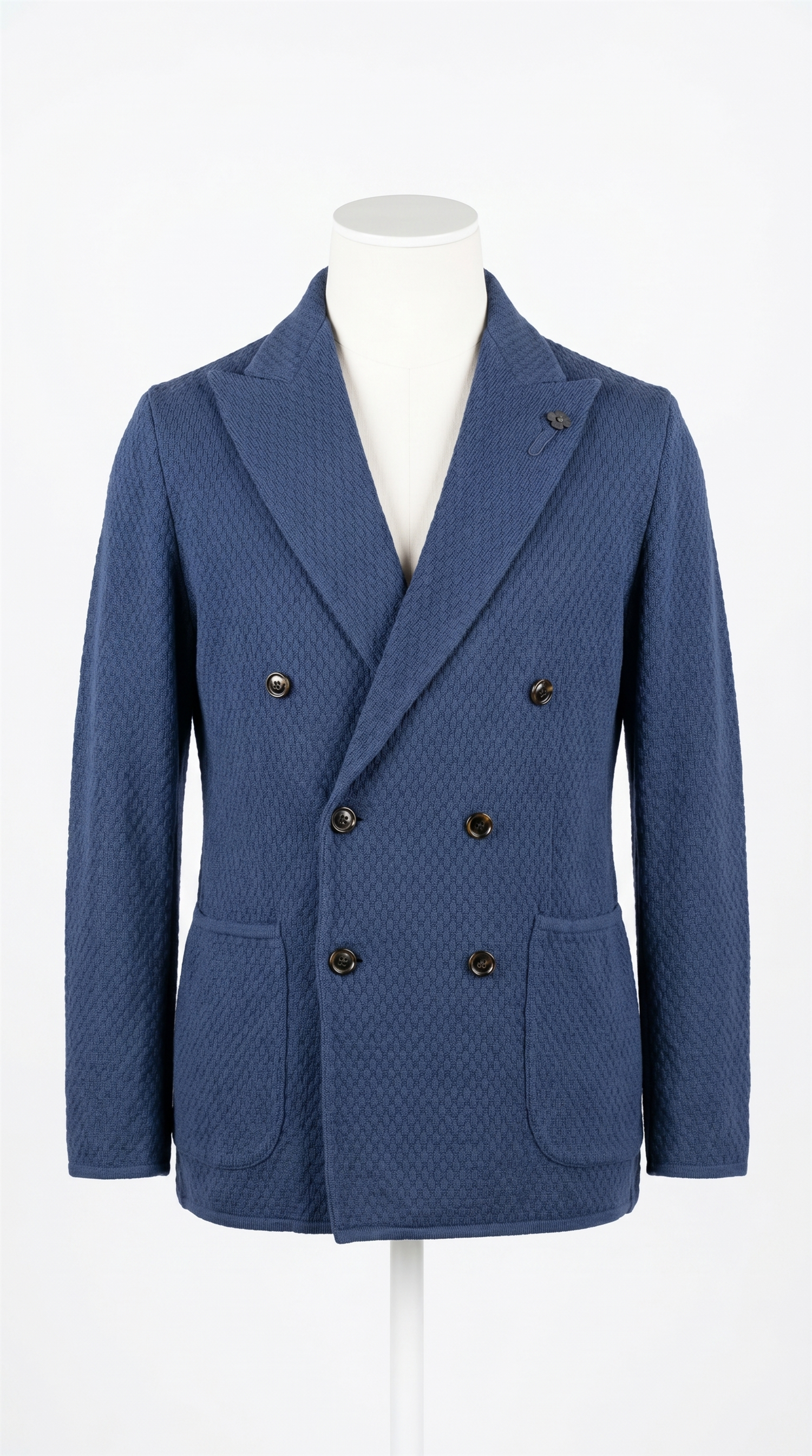 Dobbeltspent kinitted blazer