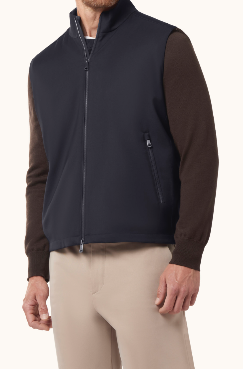 Vest in Loro Piana Rain System