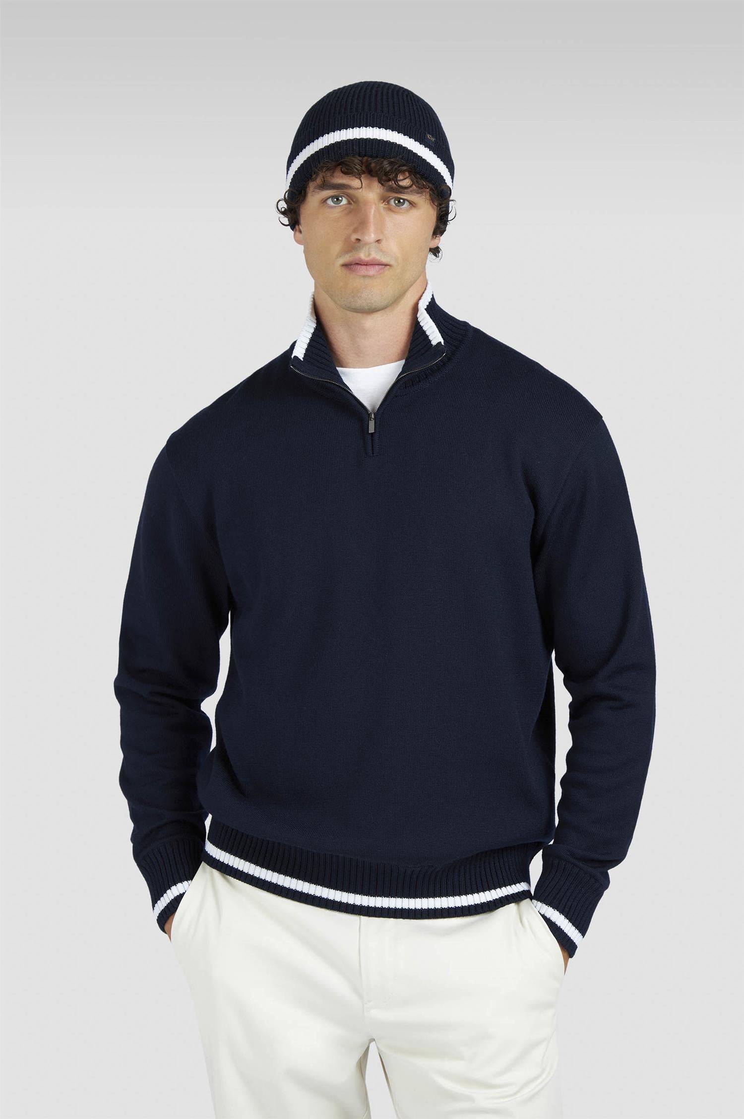 Half zip genser