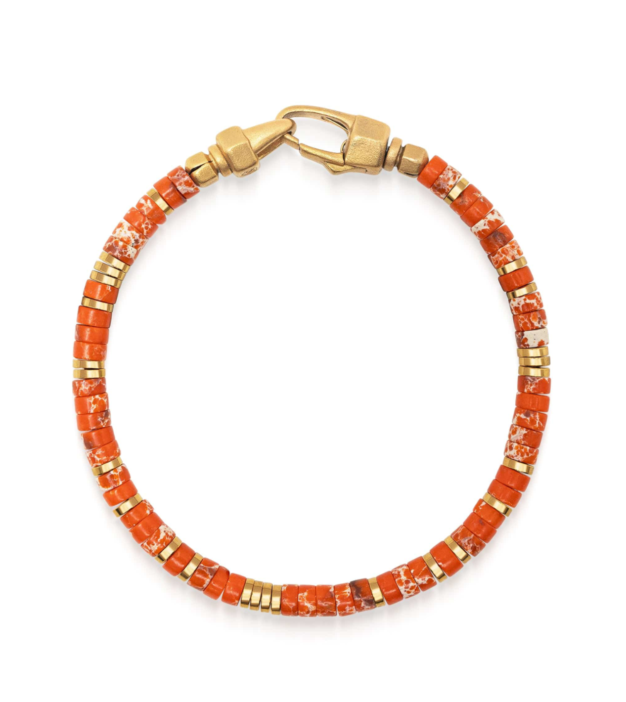 Orange Jasper Heishi Bracelet
