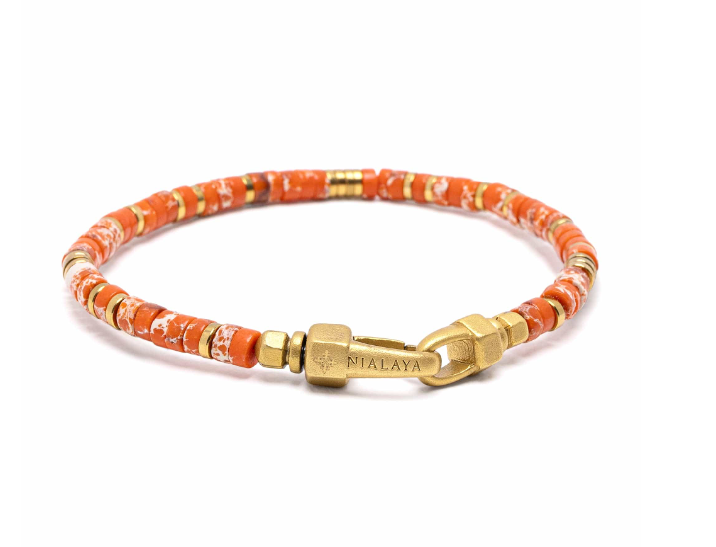 Orange Jasper Heishi Bracelet