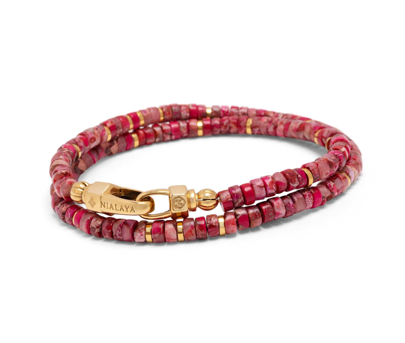 Red Howlite Heishi Wrap Bracelet