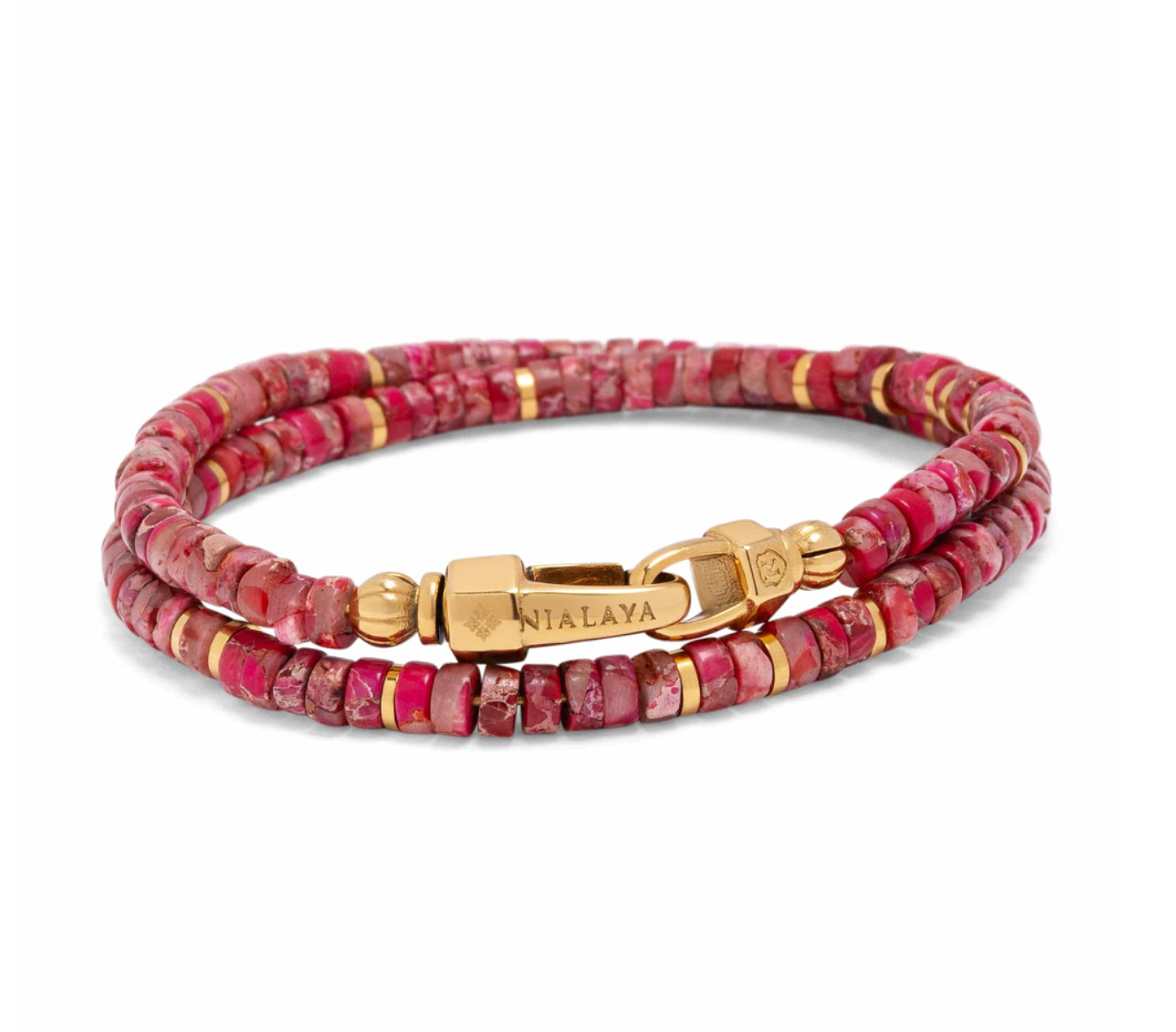 Red Howlite Heishi Wrap Bracelet
